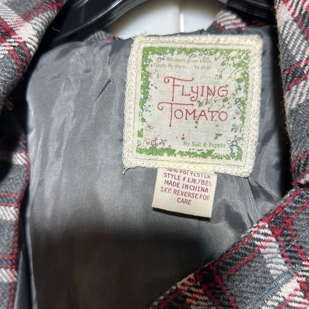 - Flying Tomato Checkard Pea coat size S - Picture 5 of 9